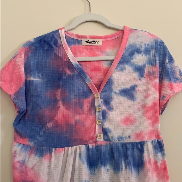 Tie-Dye Babydoll Top - Picture 6 of 7